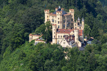 Fototapeta na wymiar Hohenschwangau castle in Germany. Famous travel location in Germany