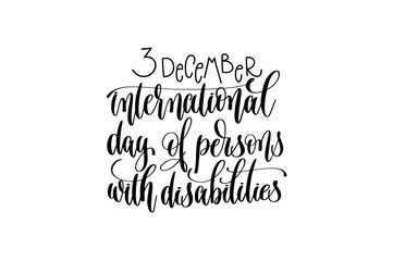 international day of persons with disabilities hand lettering