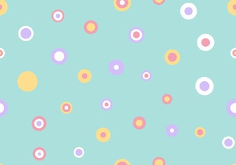 Obraz premium Seamless circles pattern with light background. Vector repeating texture.