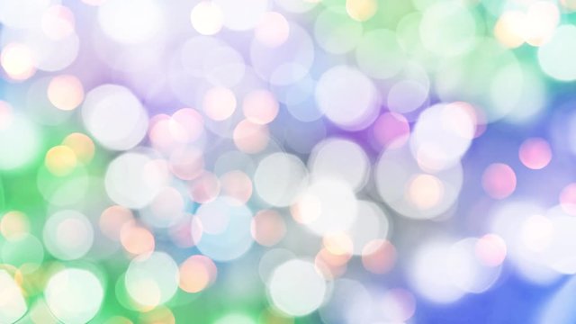 Seamless loop - Colorful blue and green holiday bokeh lights background, HD video