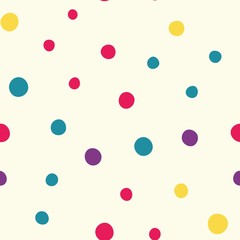 Seamless background. Multi-colored circles. Vector repeating texture.