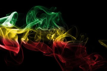 Ethiopia national smoke flag