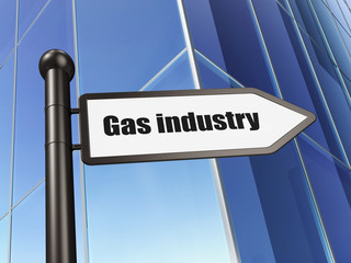 Fototapeta premium Industry concept: sign Gas Industry on Building background, 3D rendering