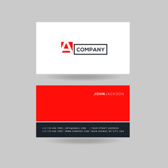 Letter A Logo Icon with Business Card Template Vector.
