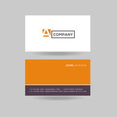 Letter A Logo Icon with Business Card Template Vector.