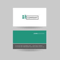 Letter B Logo Icon with Business Card Template Vector.