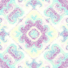 Seamless background pattern. Irregular decorative geometric mosaic art tile pattern from uneven broken pieces.