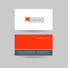 Letter C Logo Icon with Business Card Template Vector.