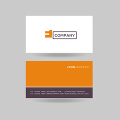 Letter F Logo Icon with Business Card Template Vector.