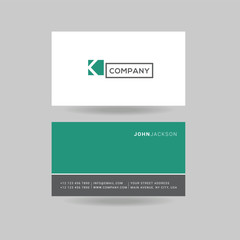 Letter K Logo Icon with Business Card Template Vector.
