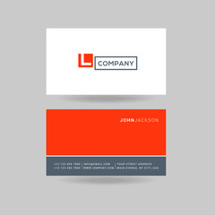 Letter L Logo Icon with Business Card Template Vector.