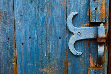 Vintage blue door detail