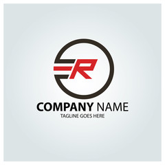 Letter R logo design template. vector illustration
