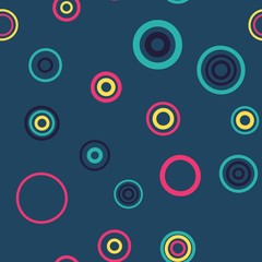 Seamless circles pattern. Vector repeating texture.