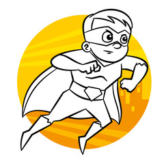 Superhero Coloring page