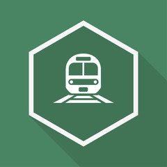 Polygon Button mit Schatten - Zug