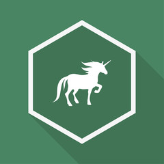 Obraz premium Polygon Button mit Schatten - Einhorn