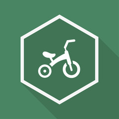 Polygon Button mit Schatten - Dreirad