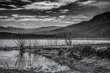 Lake barasona in Graus in the Spanish Pyrenees 