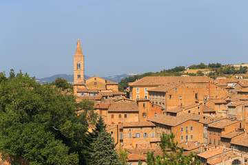 Obraz premium view of medieval castle in Urbino, Marche, Italy.