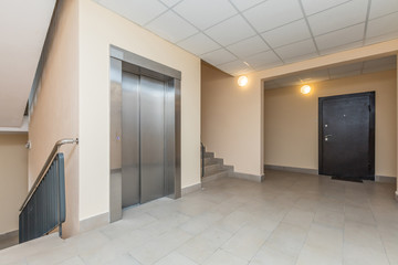 Elevator and stairs
