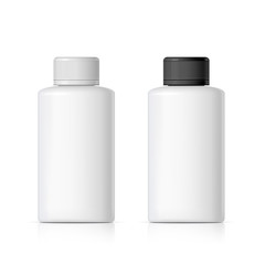 Cool Realistic White plastic bottle.