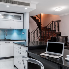 Fancy open kitchen space