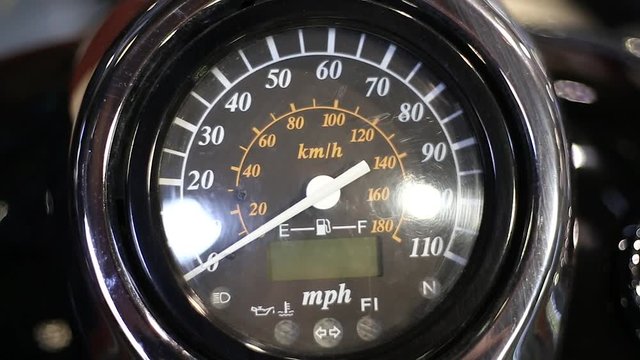 color detail speedometer motorcycle with zero indexes HD