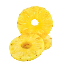 pineapple with slices isolated