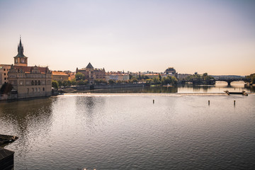 Blick auf Prager Altstadt von der Karlsbrücke