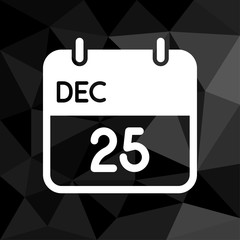  25.12. - Icon mit geometrischem Hintergrund schwarz
