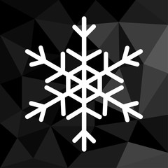 Schnee - Icon mit geometrischem Hintergrund schwarz
