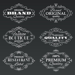 Vintage vector frames banners labels.