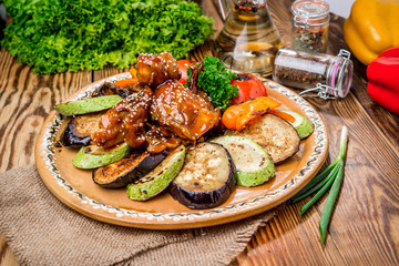 beautiful and tasty food on a plate.