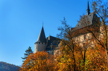 Karlstein Castle in autumn time