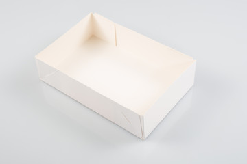 Empty bakery carton package for cake