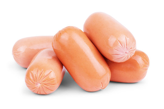 Sausage, breakfast on white