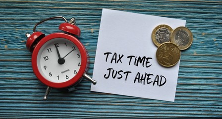 Tax time just ahead - obrazy, fototapety, plakaty