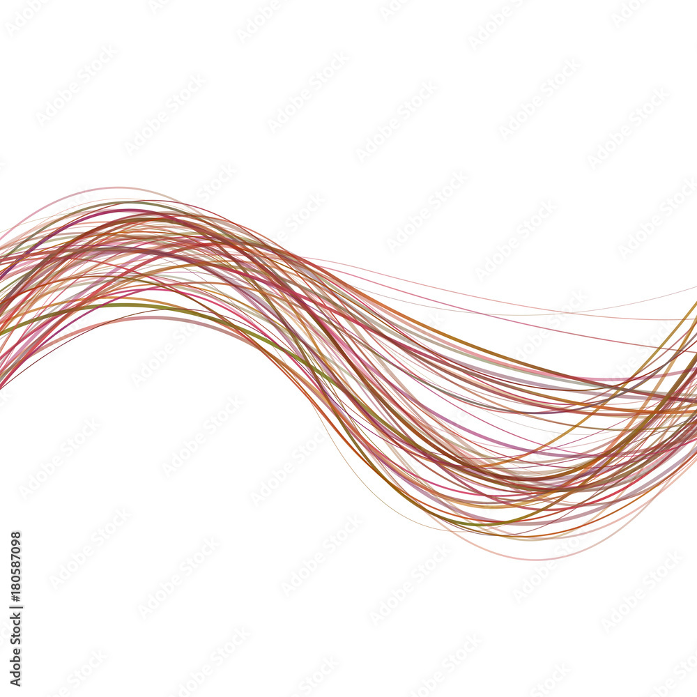 Poster abstract dynamic wave stripe background - design from colorful curved lines on white background