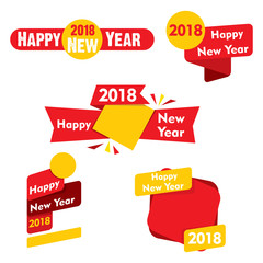 creative new year 2018 calendar template design