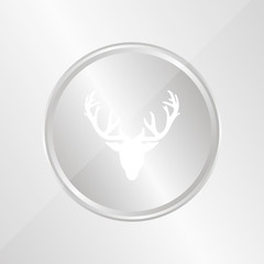 Silber Medaille - Hirschgeweih