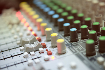Fototapeta premium mixer in broadcast room