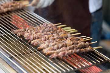 Barbecue on Street food ,Taipei ,Taiwan