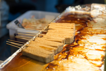 Barbecue on Street food ,Stinky tofu,Taipei ,Taiwan