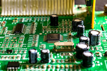 Detail of an electronic printed circuit