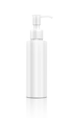 blank packaging cosmetic pump bottle isolated on white background