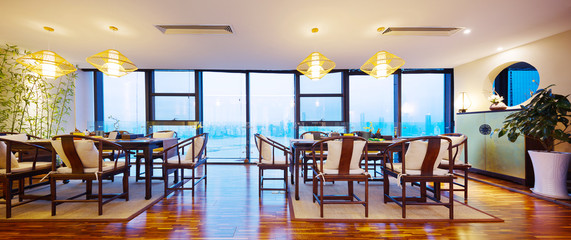interior of modern dining room