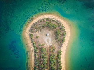 Aerial of Lake in Old Bridge New Jersey 