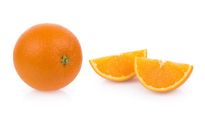fresh orange isolated on white background