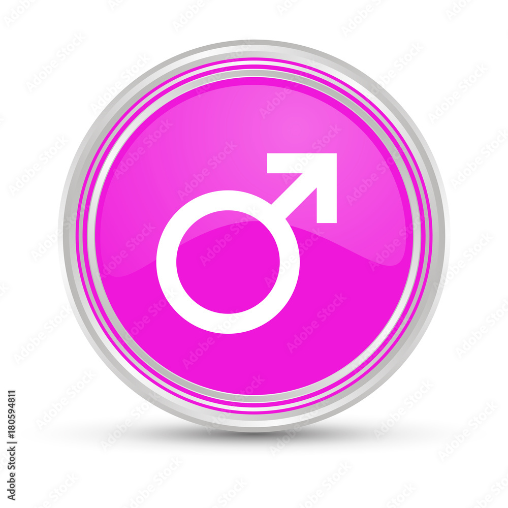 Sticker Pinker Button - Symbol für Mann